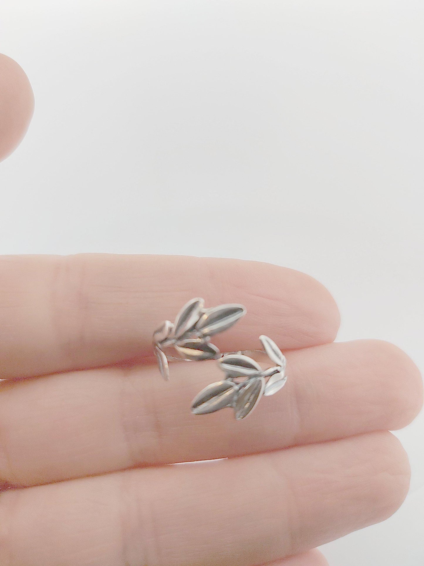 Silver Olive Leaf Ring, Adjustable Ring, Greek Mythology Design, Ancient Style