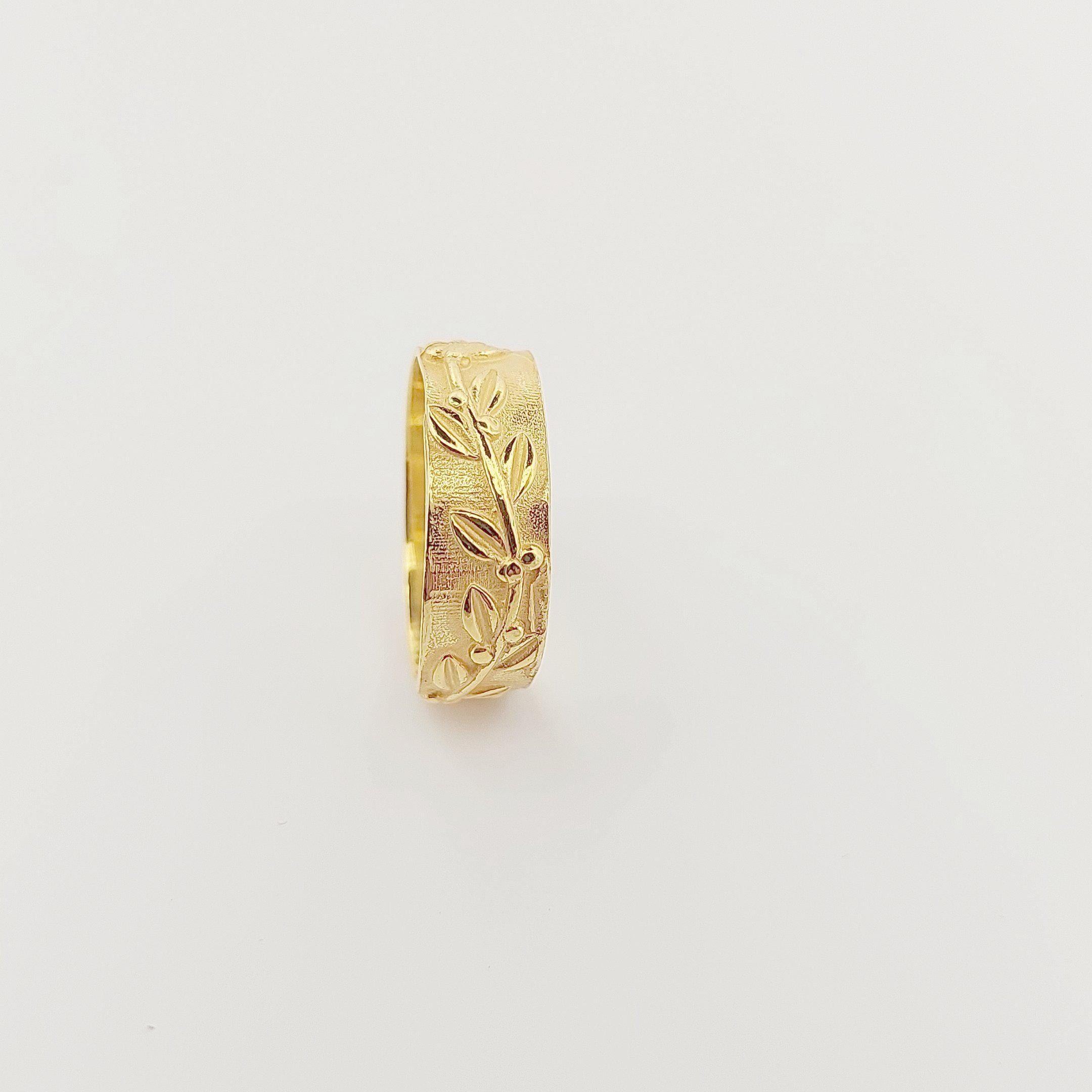 Gold Plated Adjustable Leaf Ring, Greek History Inspired Statement Ring, Ancient Motif