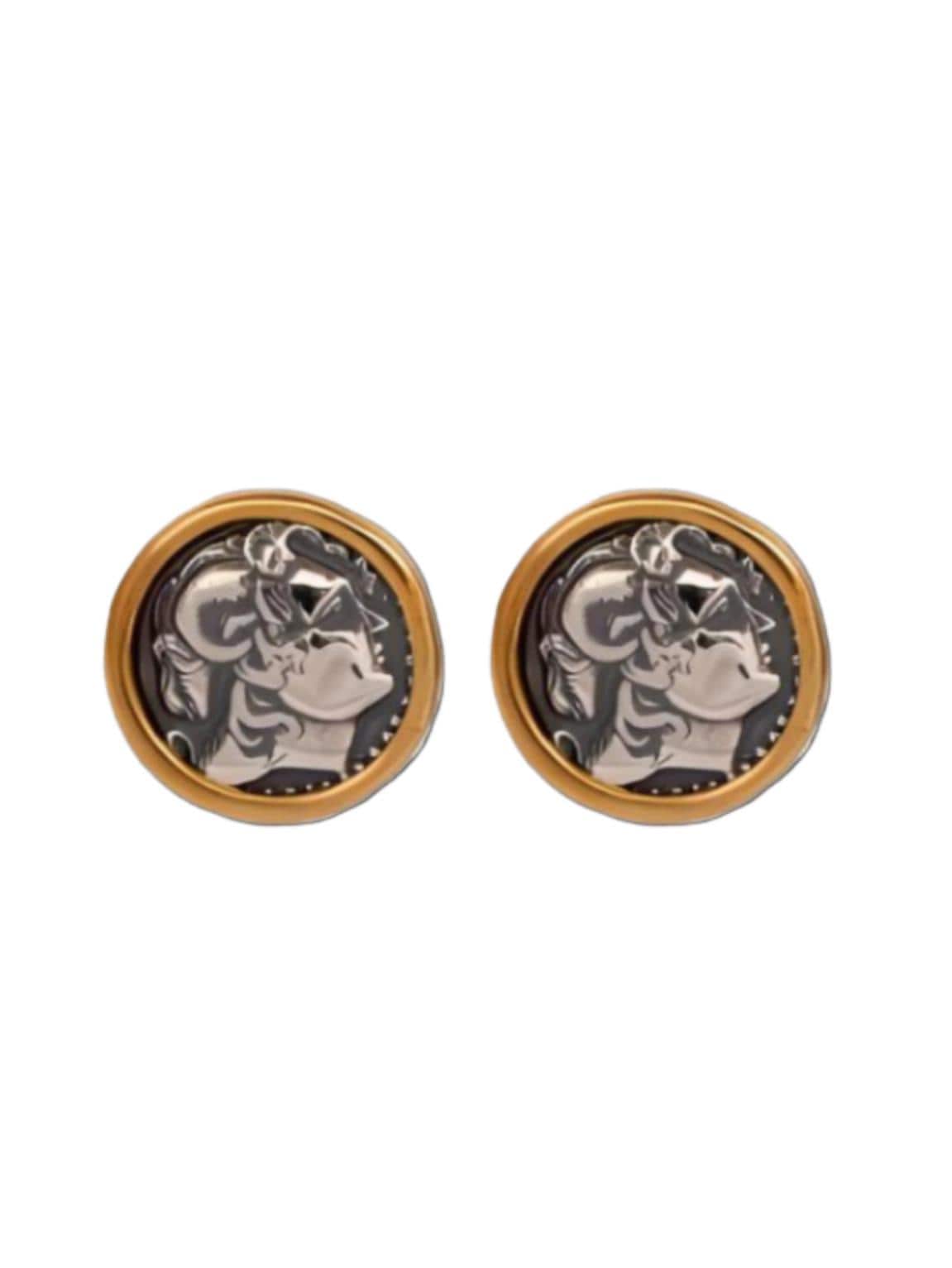 Alexander the Great Coin Cufflinks, Silver and Gold Plated, Greek Historical Design, Greek Coin Cufflinks, Antique Cufflinks,Men's Cufflinks