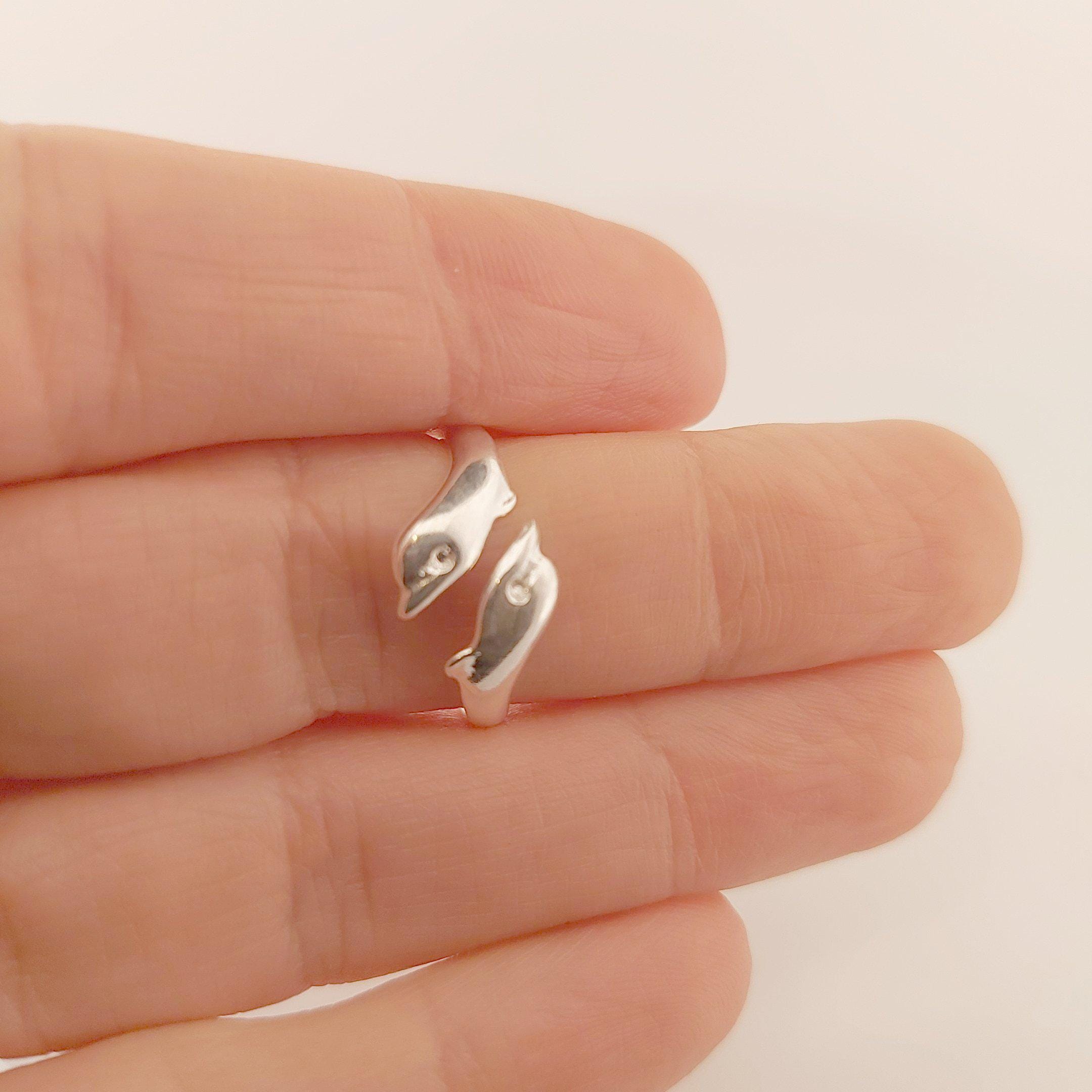 Sterling Silver Dolphin Ring: Ancient Greek Signet Style
