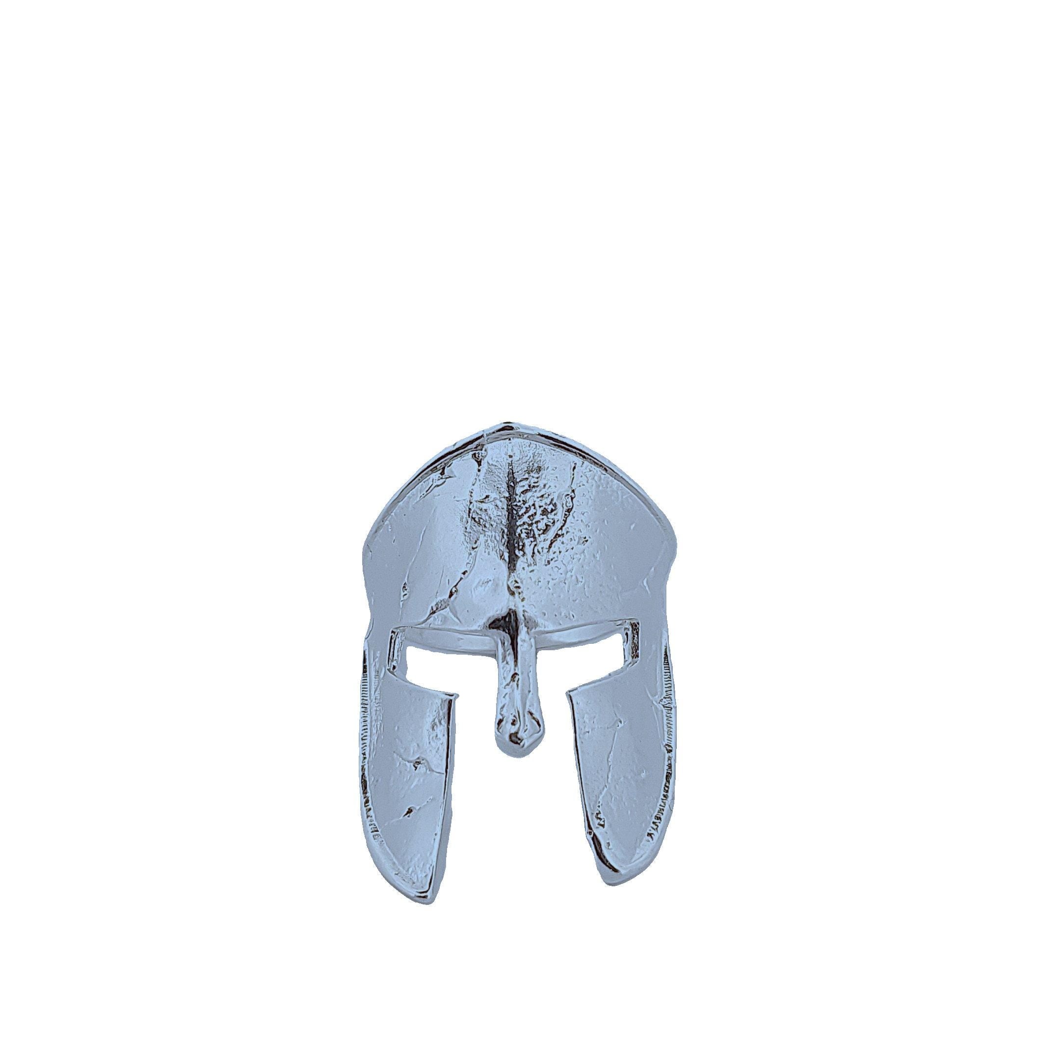 Men's Spartan Warrior Helmet Ring, Sterling Silver, Ancient Greek Design