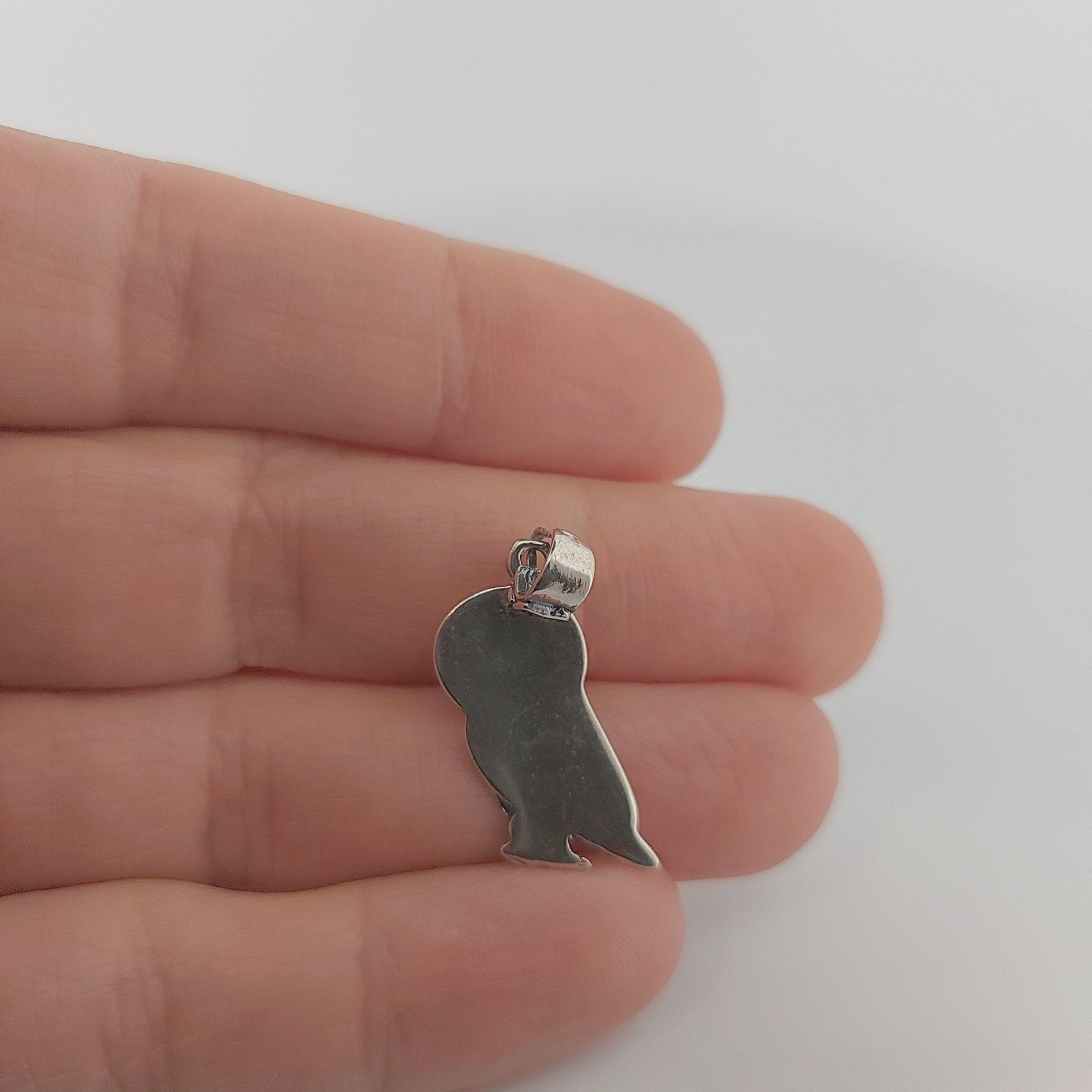 Sterling Silver Greek Owl Pendant: Athena Symbol, Evil Eye