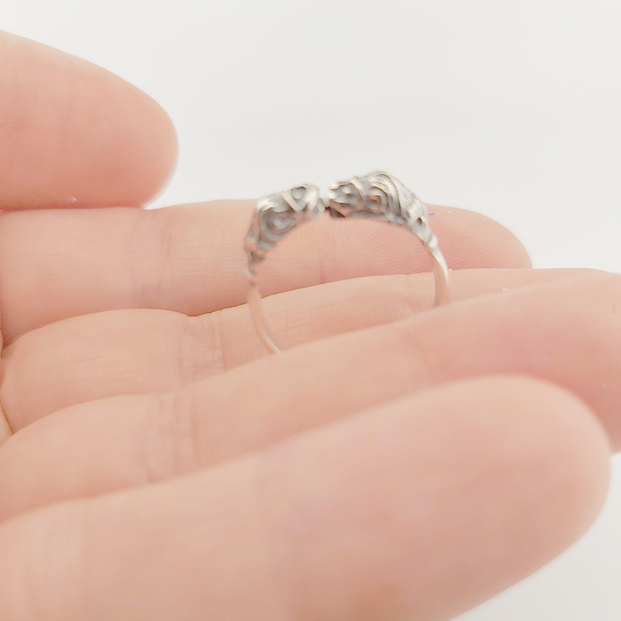 Double Head Lion Ring, Greek Mythology Inspired Silver Ring