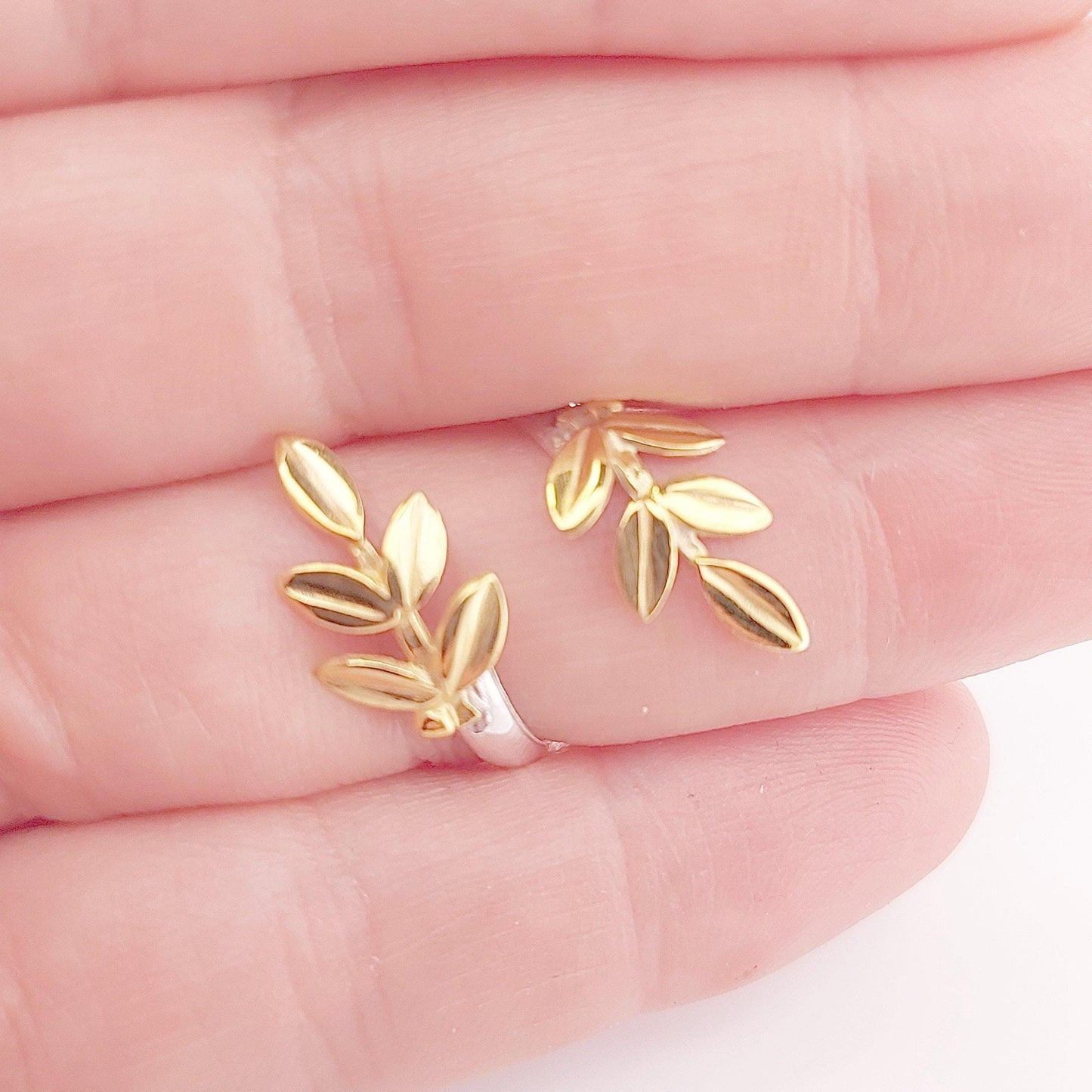 Olive Leaf Ring, Silver Gold Plated, Greek Inspired Statement Ring