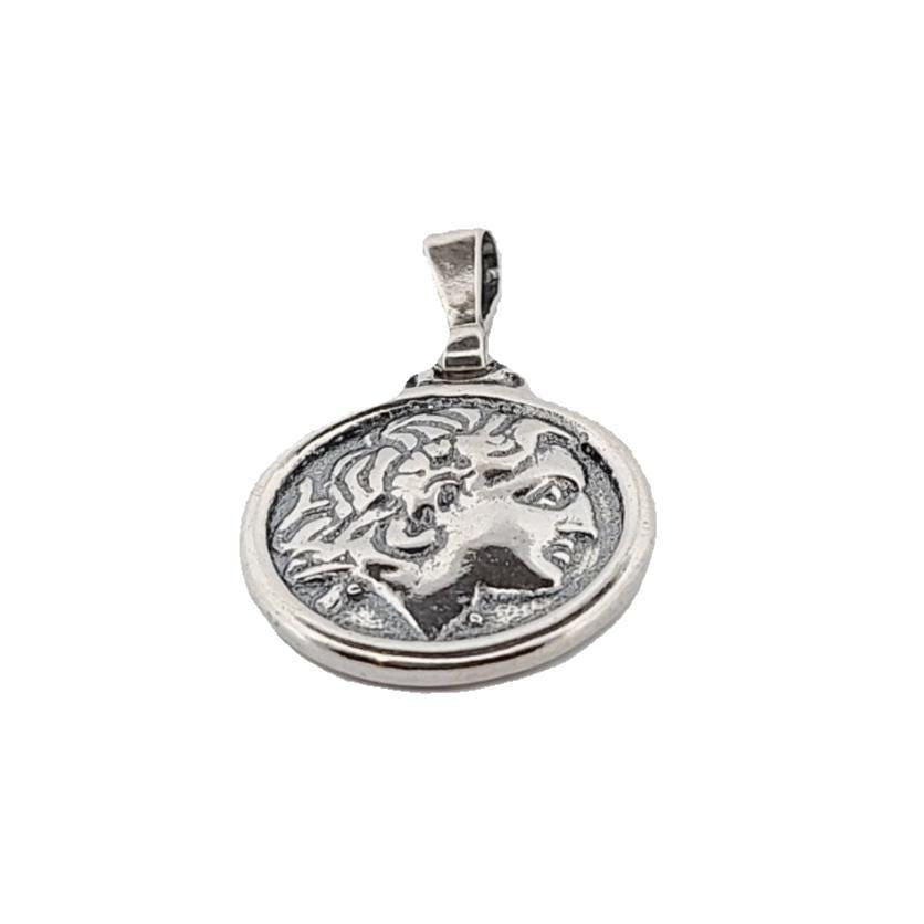 Ancient Greek Coin Alexander the Great Sterling Silver 925 Pendant