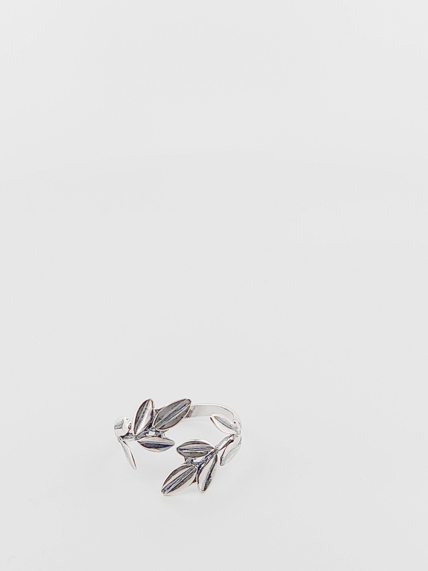 Silver Olive Leaf Ring, Adjustable Ring, Greek Mythology Design, Ancient Style