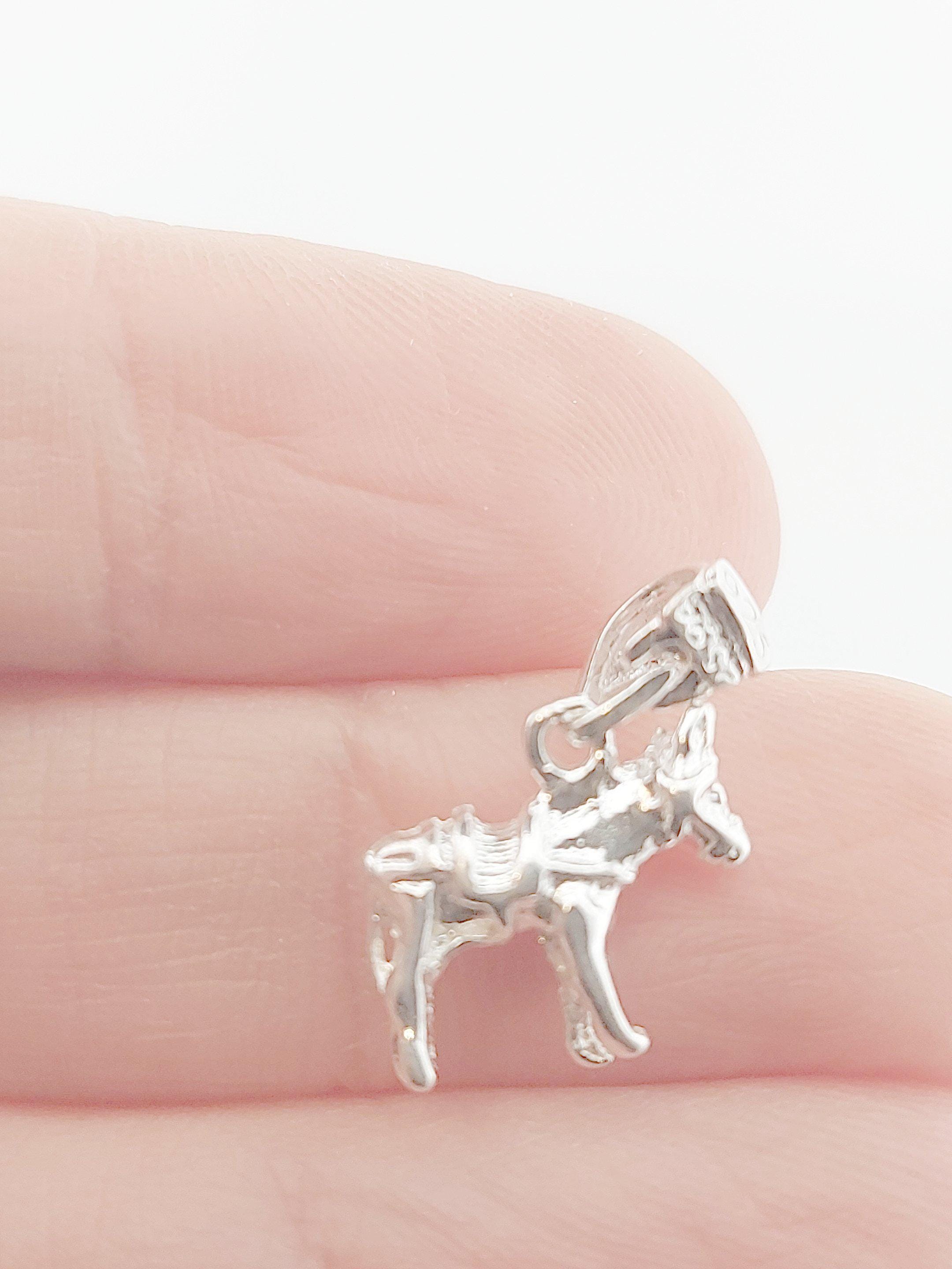 Sterling Silver Greek Donkey Pendant: 925 Mule Charm