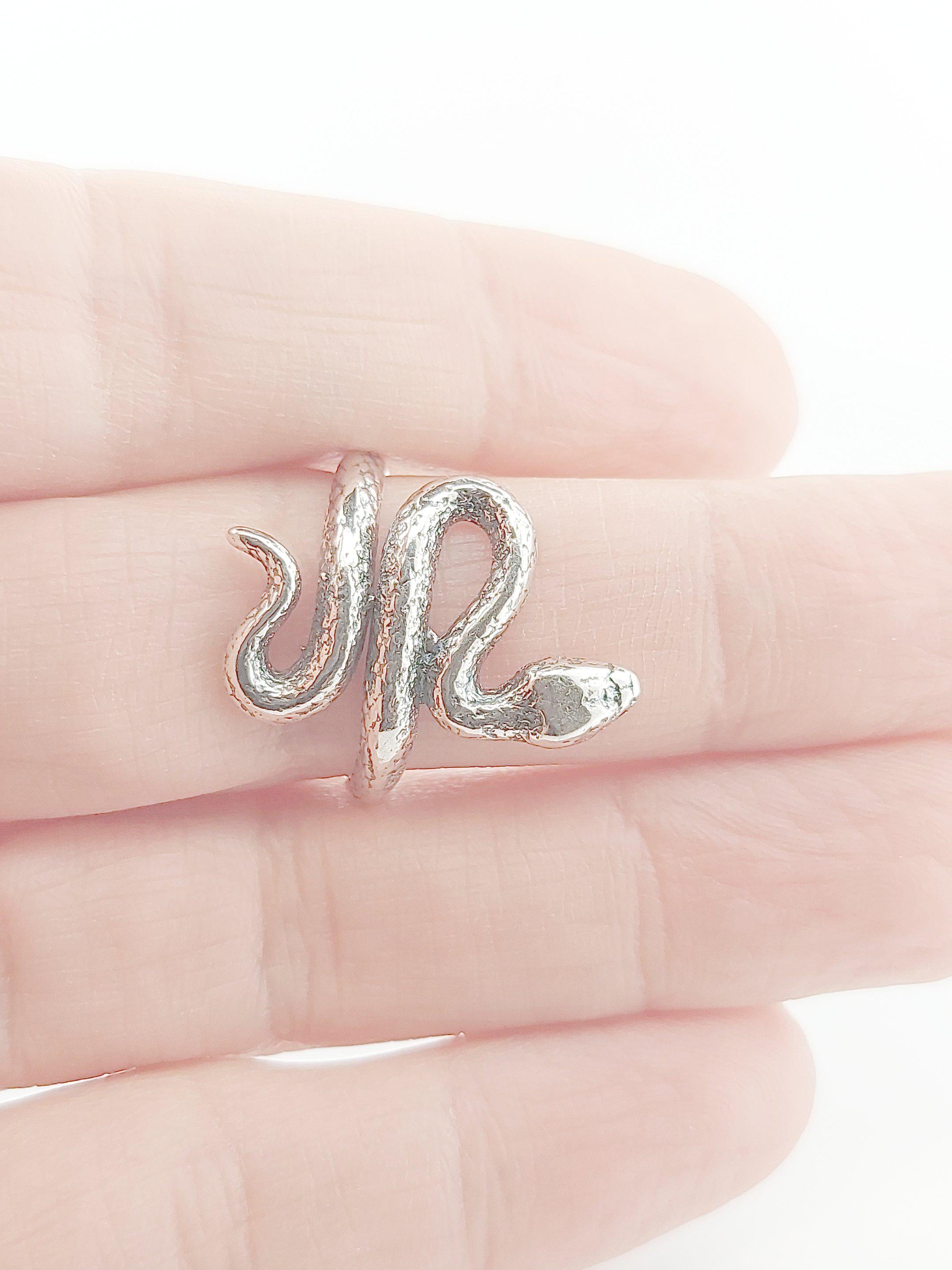 Vintage Style Snake Ring, Sterling Silver, Greek Mythology Inspired