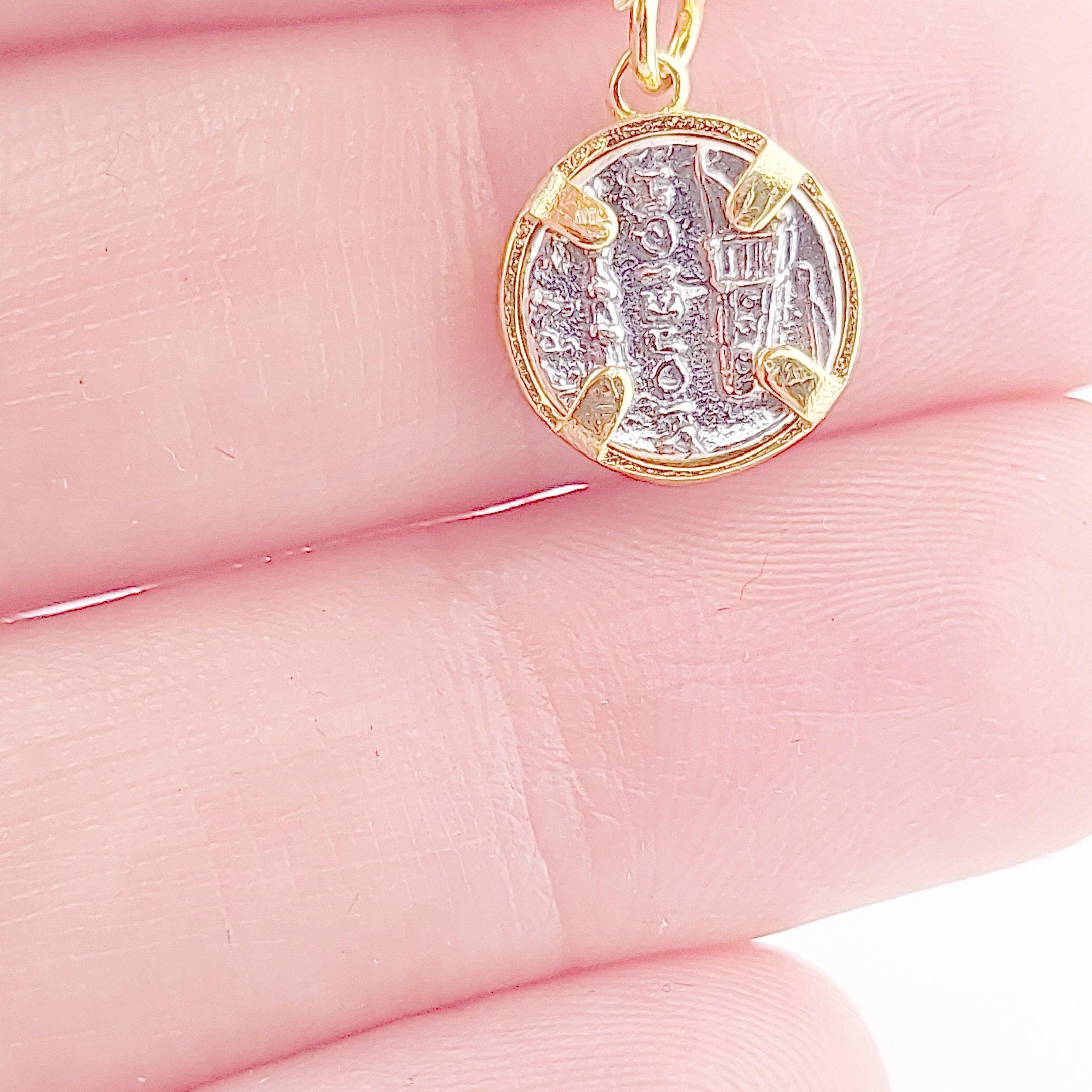 Greek Goddess Athena Dangle Earrings, Silver Gold Plated, Antique Coin Design, Greek Jewelry Motif
