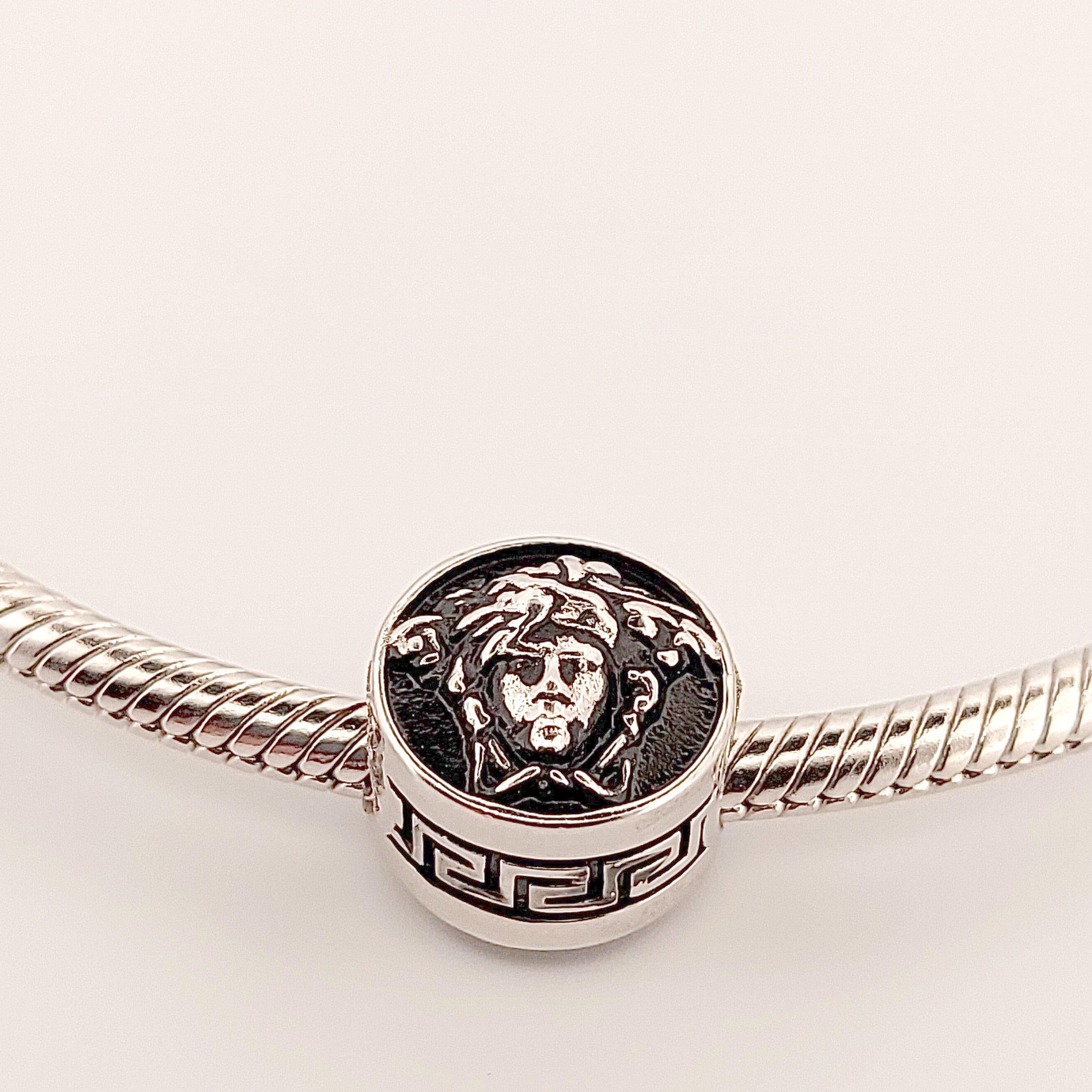 Medusa Silver Charm: Greek Mythology Bead for Pandora Bracelets