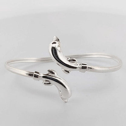 Double dolphin bracelet in sterling silver 925