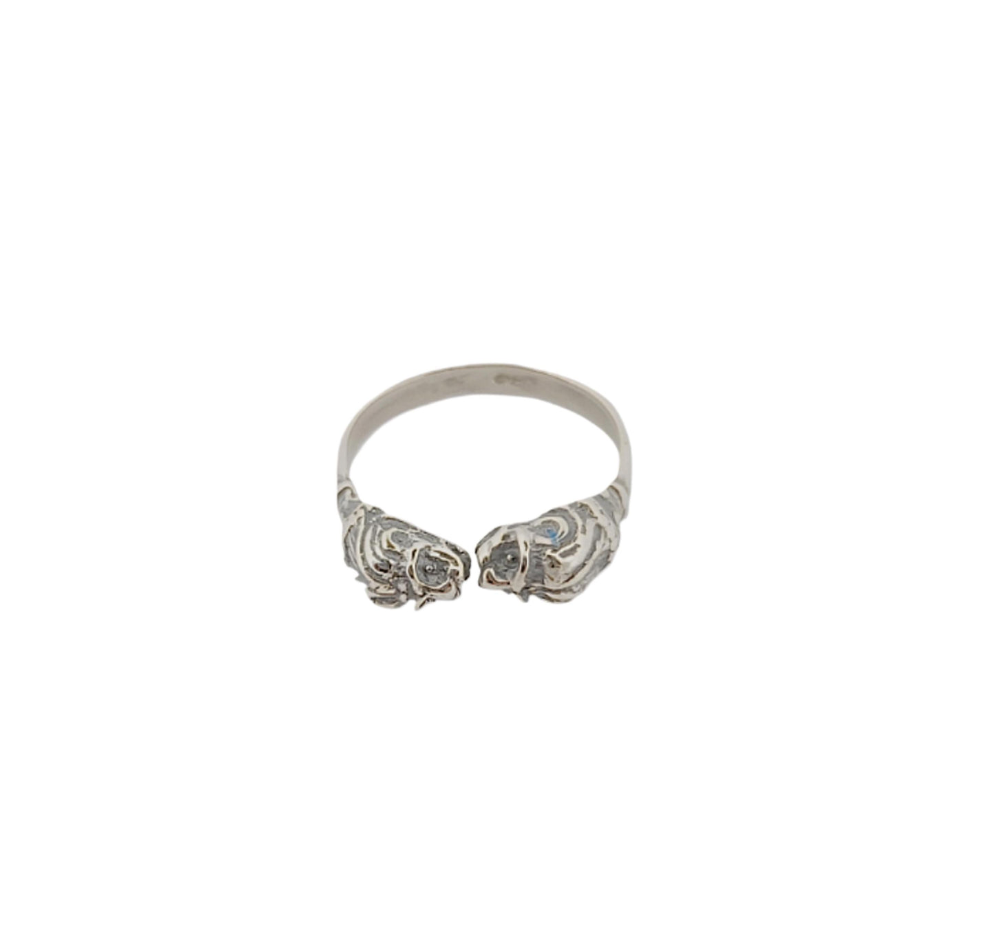 Double Head Lion Ring, Greek Mythology Inspired Silver Ring