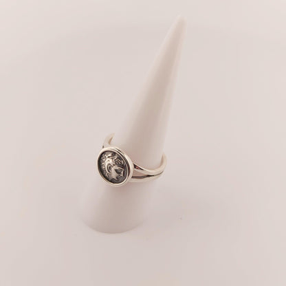 Alexander the Great Ring, Silver Ring with Greek History Coin Design