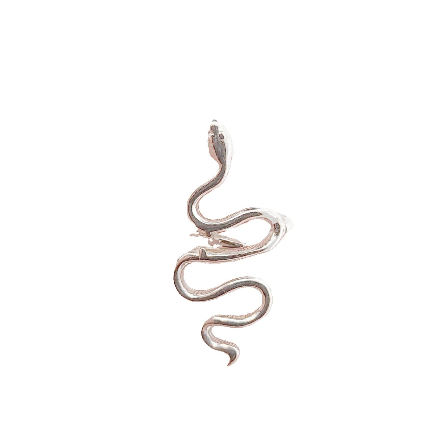 Sterling Silver Snake Ring, Mythological Greek Inspired Design, Serpentine Shape