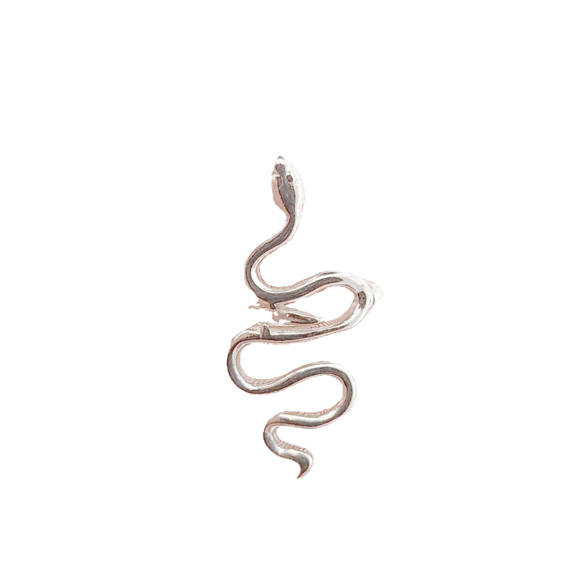 Sterling Silver Snake Ring, Mythological Greek Inspired Design, Serpentine Shape