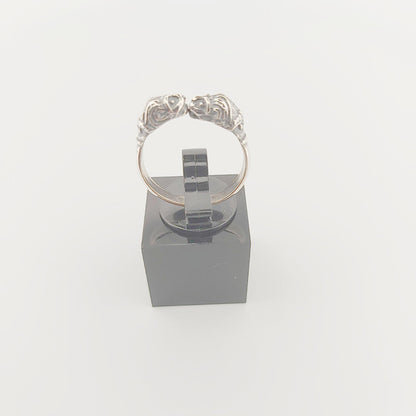 Double Head Lion Ring, Greek Mythology Inspired Silver Ring