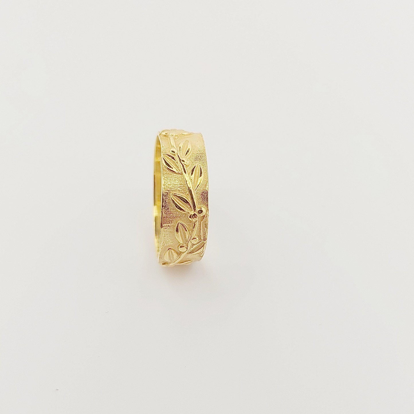 Gold Plated Adjustable Leaf Ring, Greek History Inspired Statement Ring, Ancient Motif