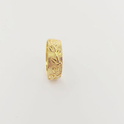 Gold Plated Adjustable Leaf Ring, Greek History Inspired Statement Ring, Ancient Motif