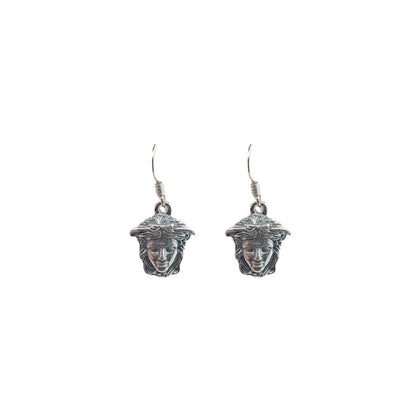 Sterling Silver Medusa Dangle Earrings: Greek Mythology Jewelry