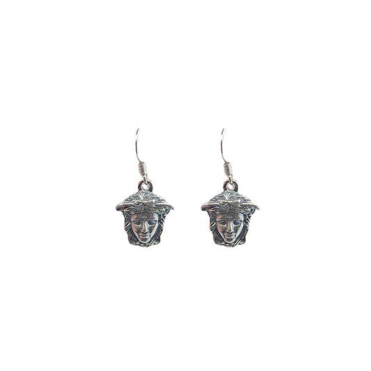 Sterling Silver Medusa Dangle Earrings: Greek Mythology Jewelry