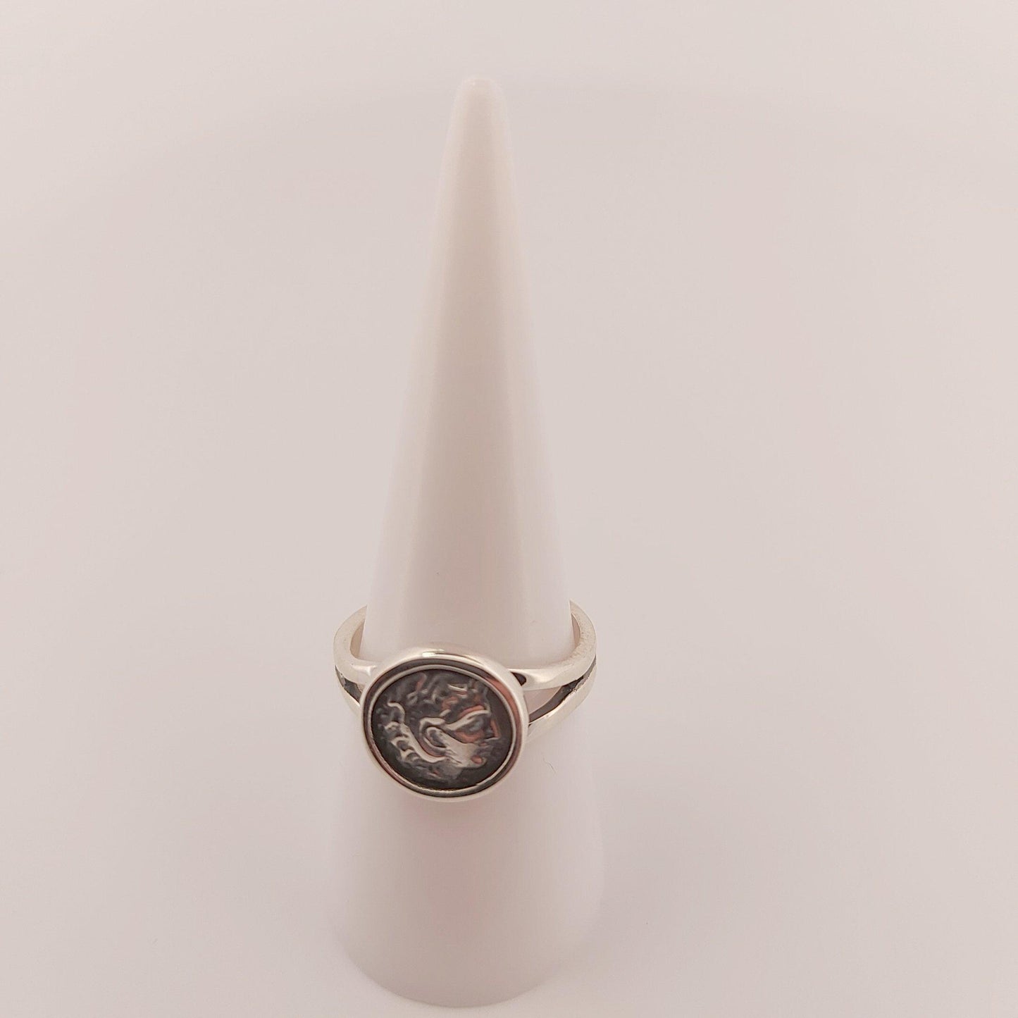 Alexander the Great Ring, Silver Ring with Greek History Coin Design
