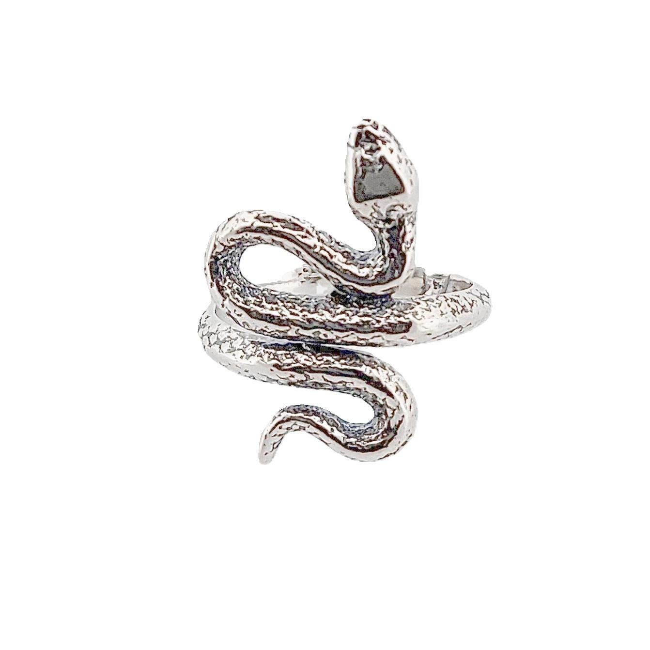 Vintage Style Snake Ring, Sterling Silver, Greek Mythology Inspired