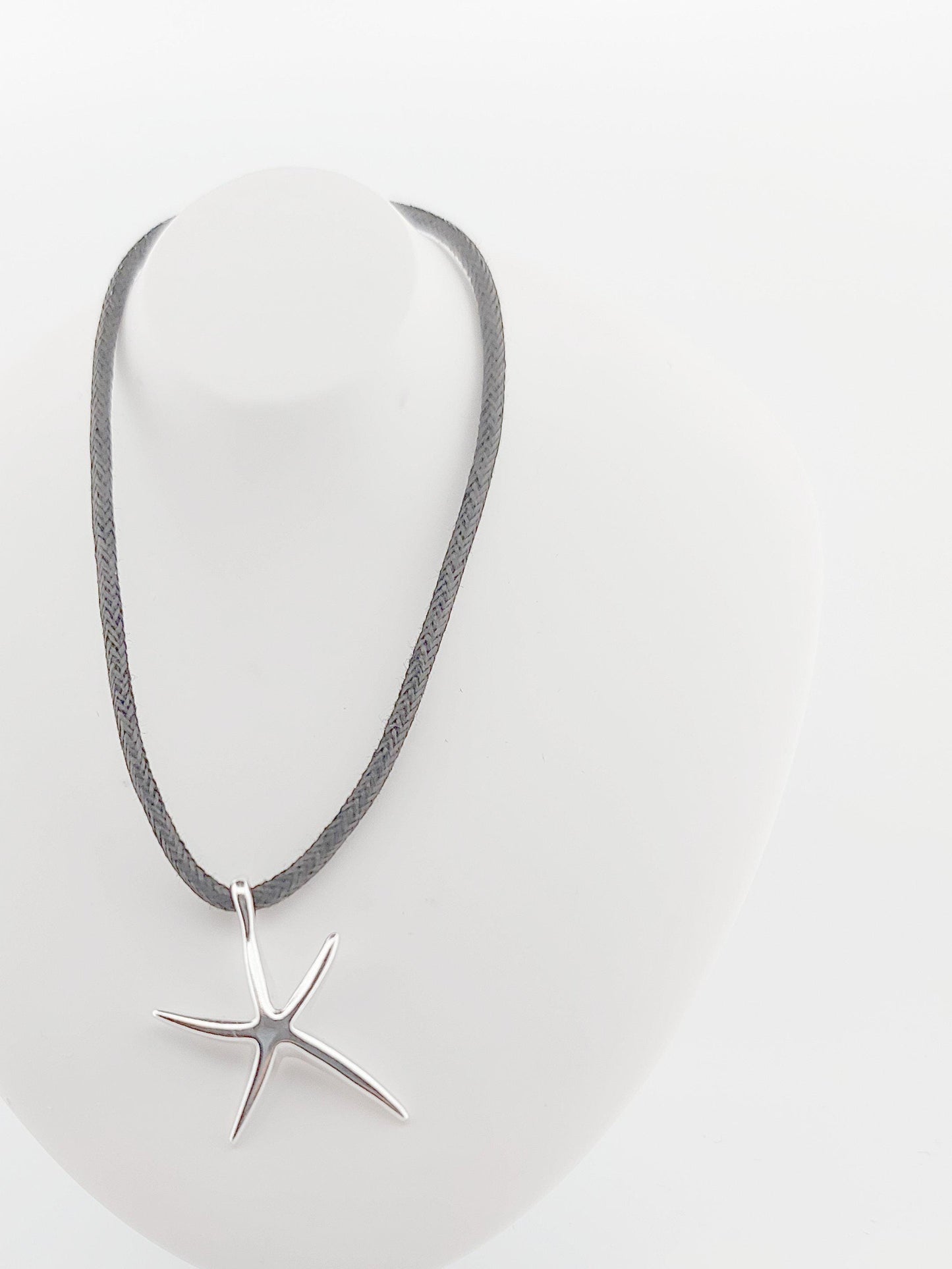 Sterling Silver Starfish Pendant, Nautical Beach Jewelry