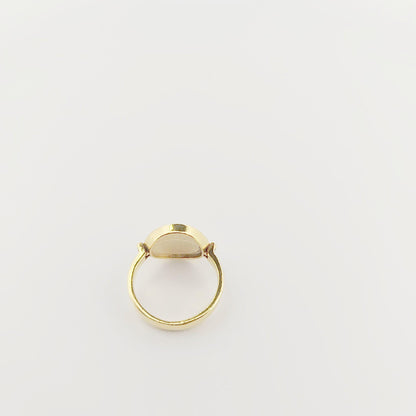 Athena's Owl Ring, Silver Gold Plated Greek Ancient Design Statement Ring