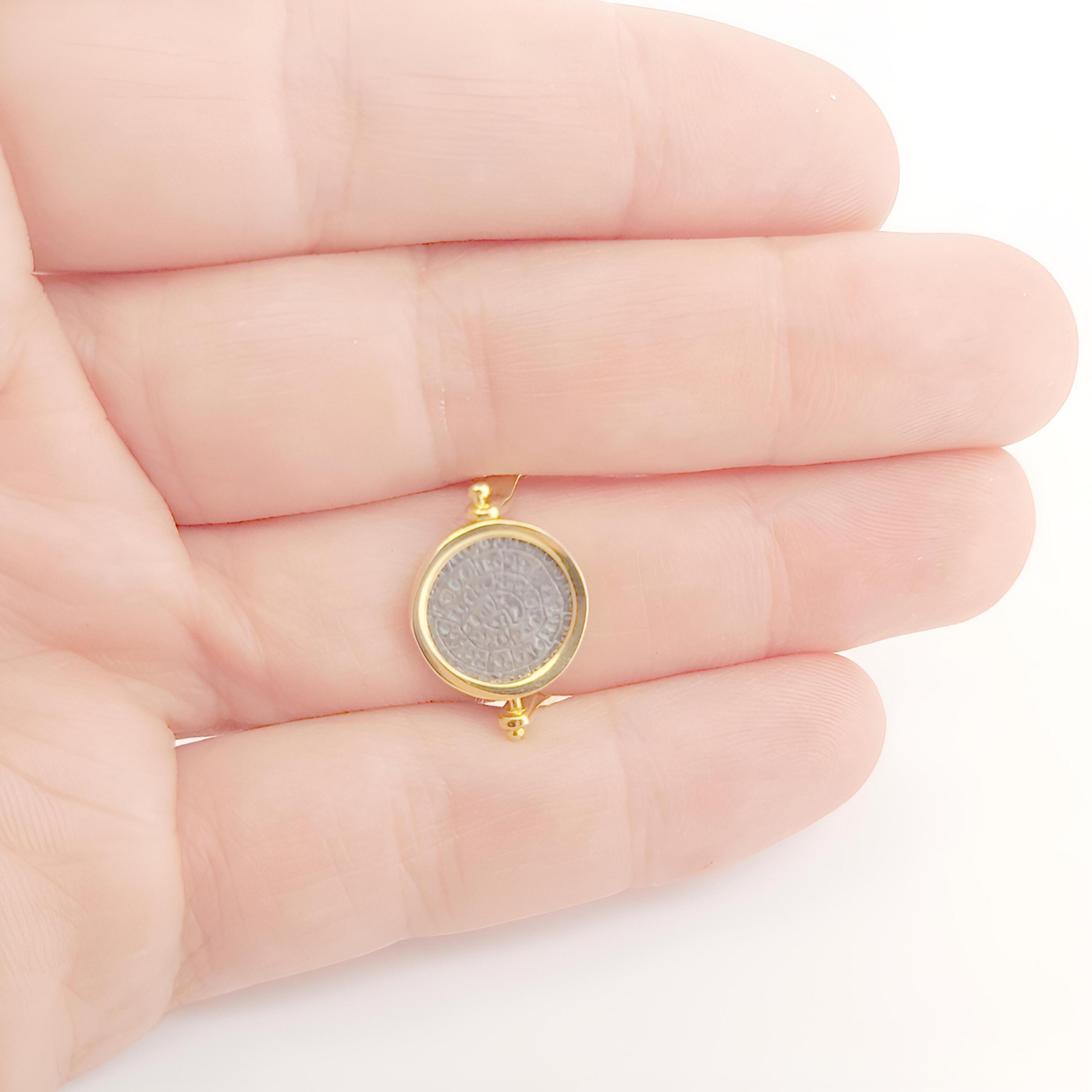 Phaistos Disc Ring, Gold Plated Ancient Greek Design, Statement Ring
