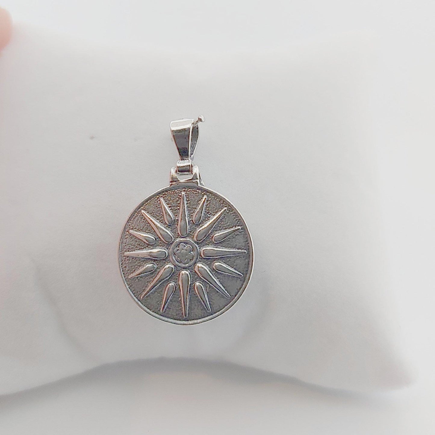 Sterling Silver Vergina Star Pendant: Macedonian Sun Necklace