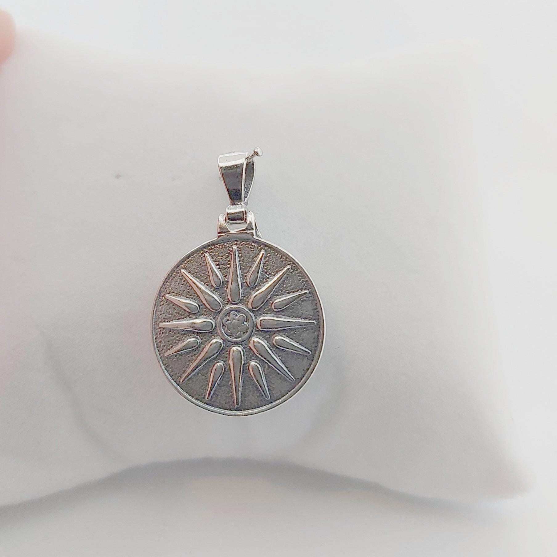 Sterling Silver Vergina Star Pendant: Macedonian Sun Necklace