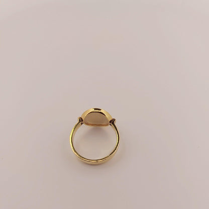 Phaistos Disc Ring, Gold Plated Ancient Greek Design, Statement Ring