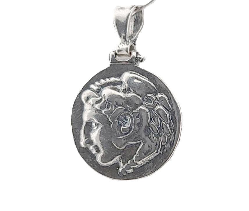 Sterling Silver Vergina Sun Pendant: Ancient Greek Macedonia Jewelry