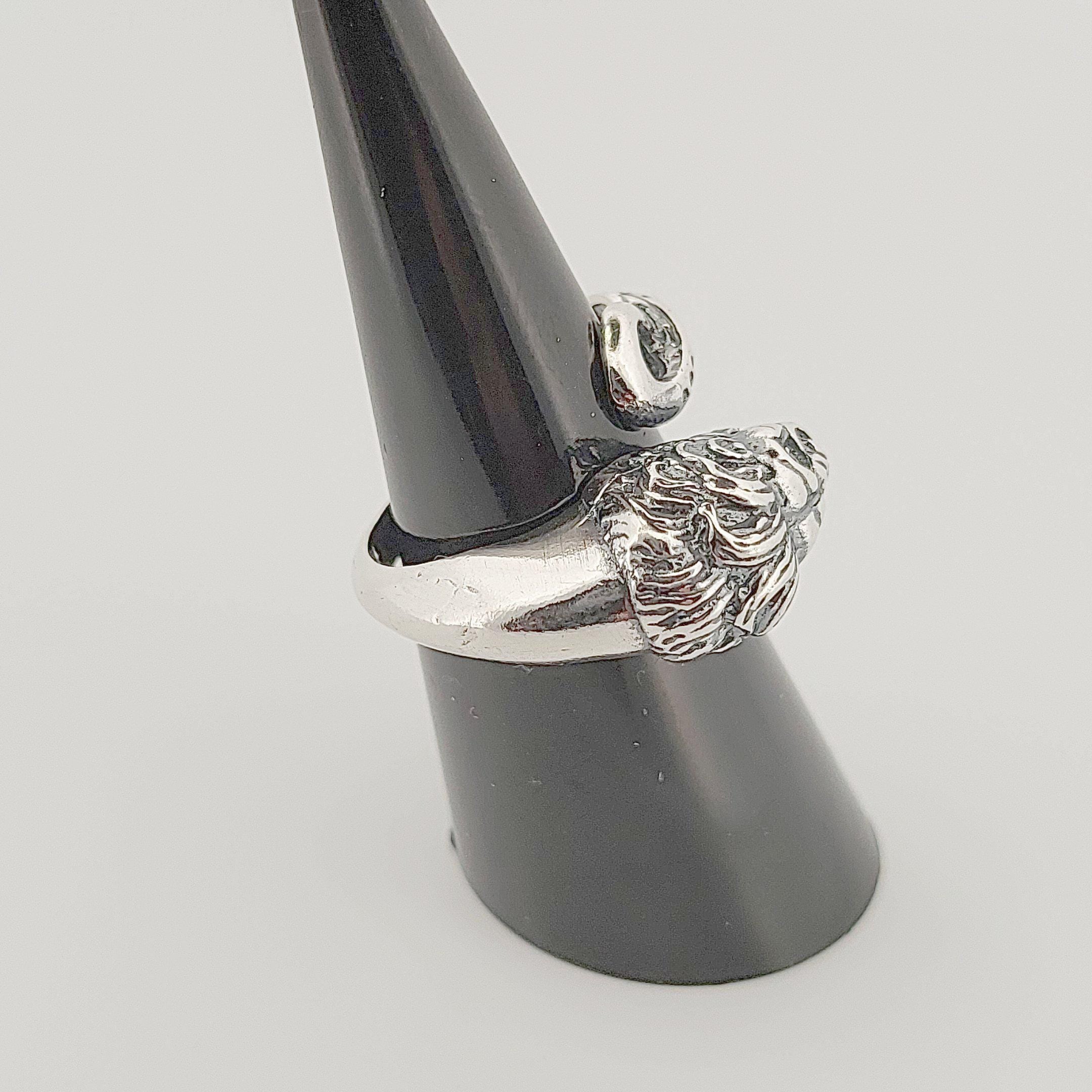 Lion Head Ring: Greek Mythology Inspired Silver Statement Ring