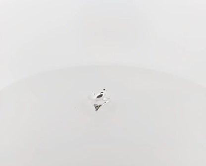 Sterling Silver Single Dolphin Ring, Ancient Greek Style, Women's Statement Ring
