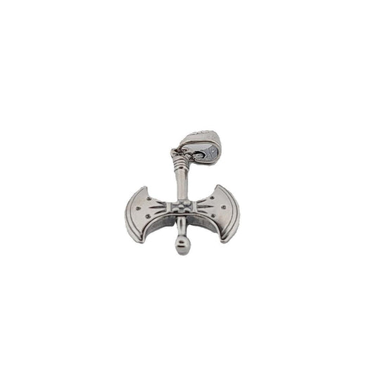 Silver Double Axe Minoan Style Pendant, Ancient Greek Design