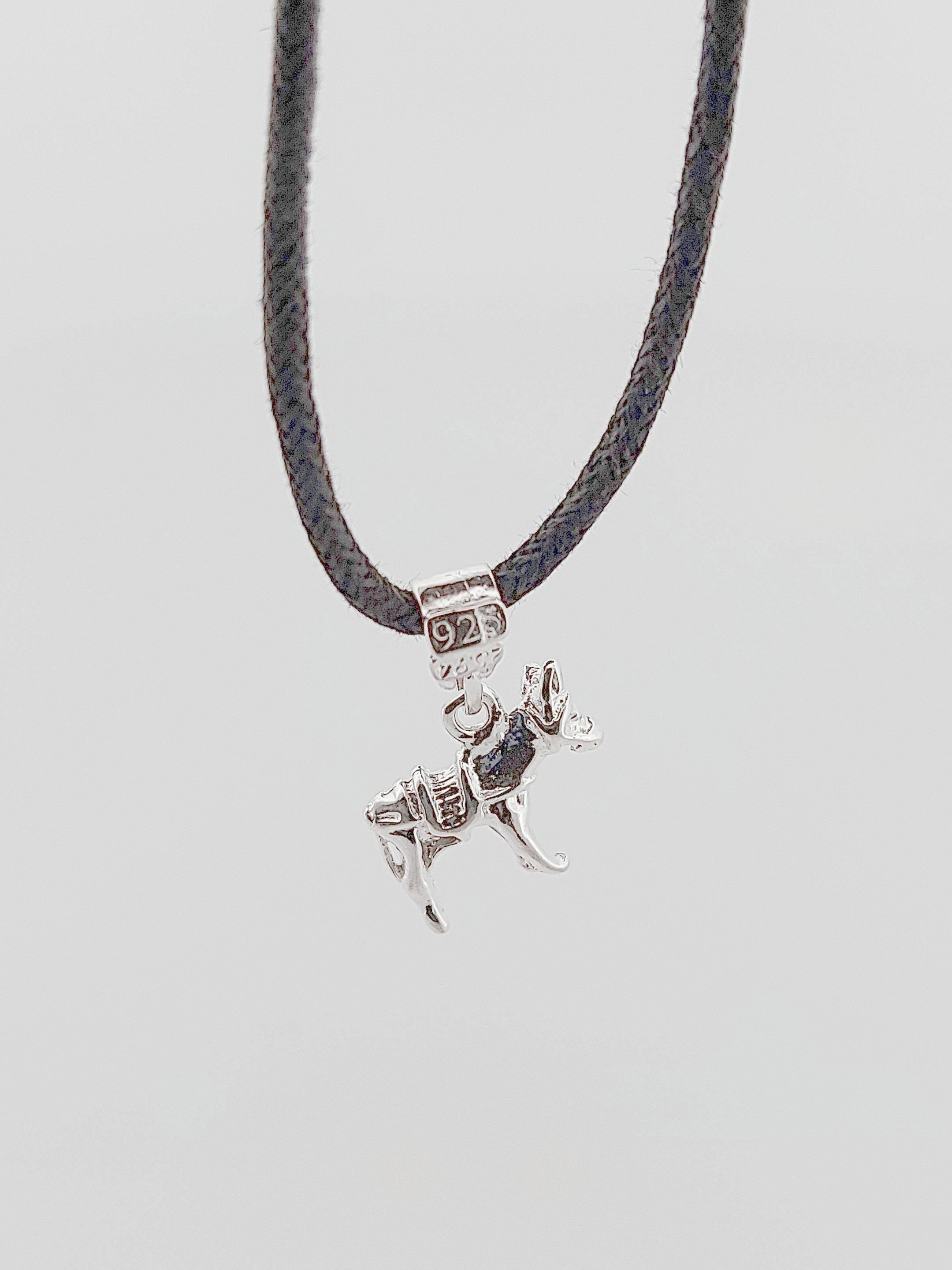 Sterling Silver Greek Donkey Pendant: 925 Mule Charm
