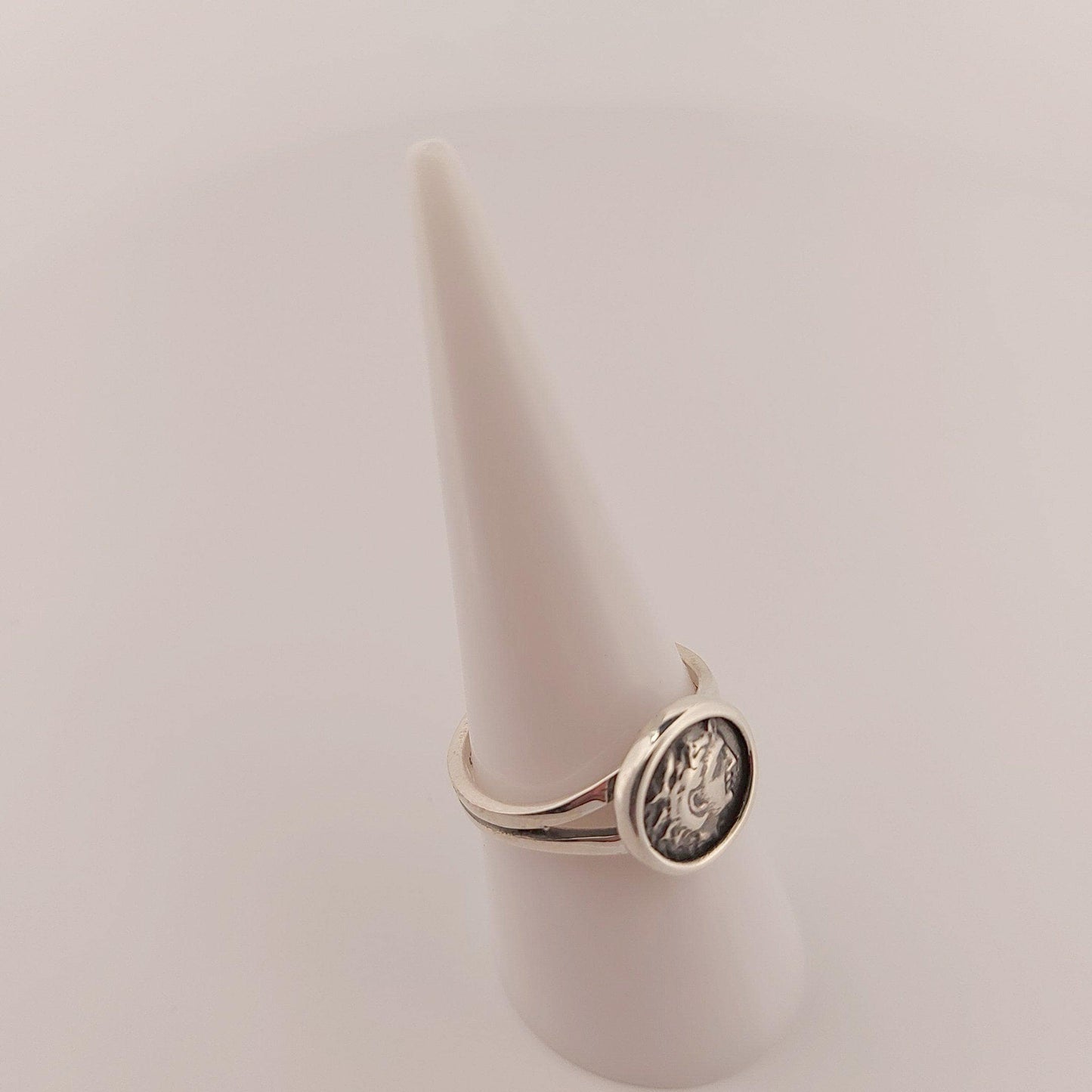 Alexander the Great Ring, Silver Ring with Greek History Coin Design