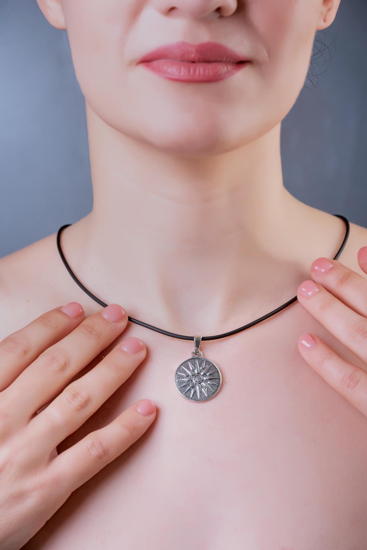 Sterling Silver Vergina Star Pendant: Macedonian Sun Necklace