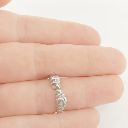 Double Head Lion Ring, Greek Mythology Inspired Silver Ring
