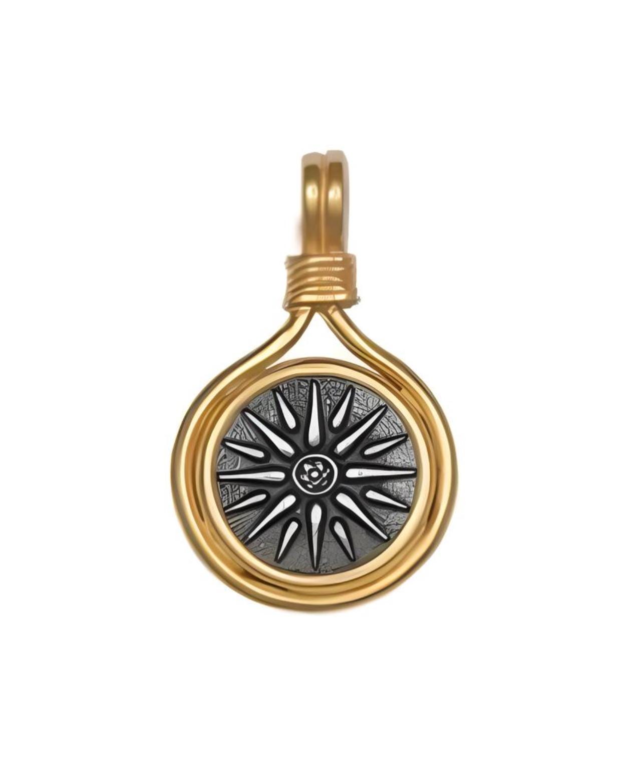 Vergina Star Pendant: Silver & Gold Macedonian Sun Medallion