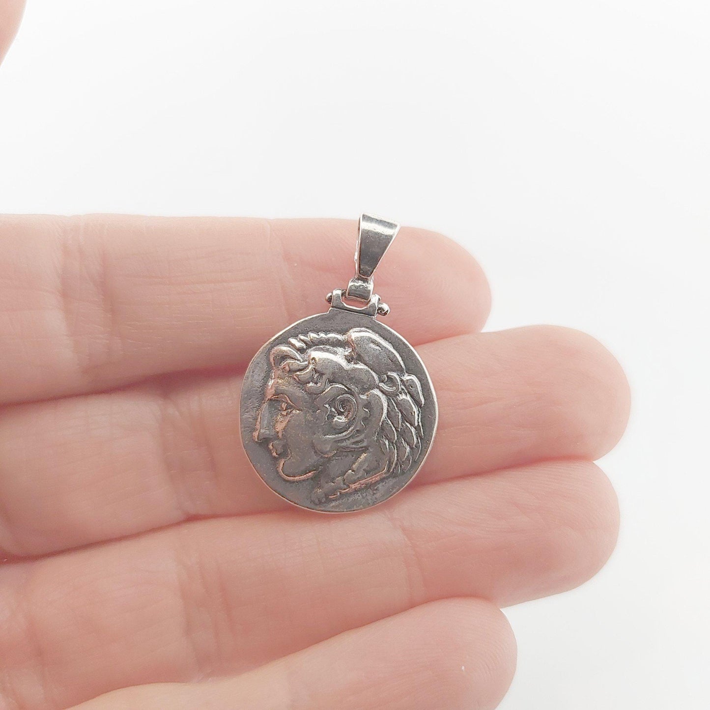 Sterling Silver Vergina Sun Pendant: Ancient Greek Macedonia Jewelry