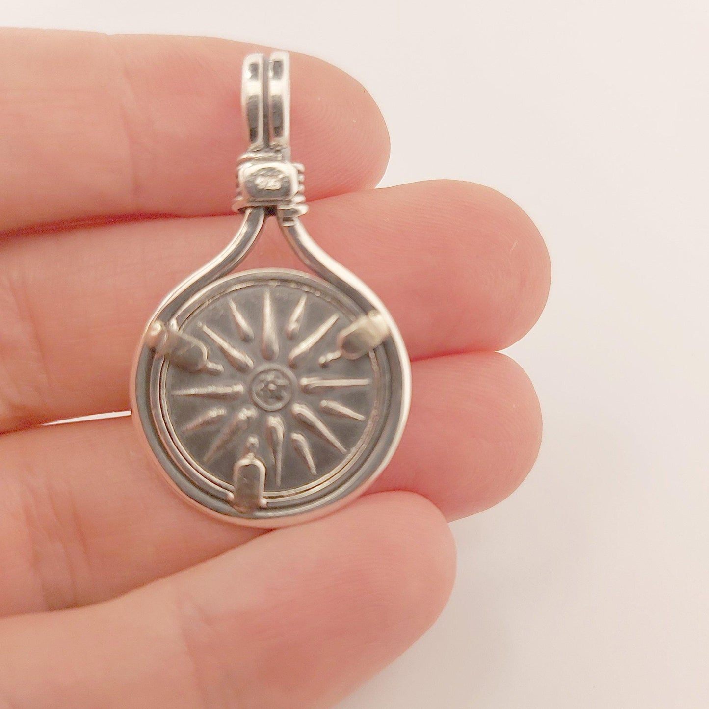 Vergina Star Pendant: Sterling Silver Macedonian Sun, Ancient Greek Jewelry