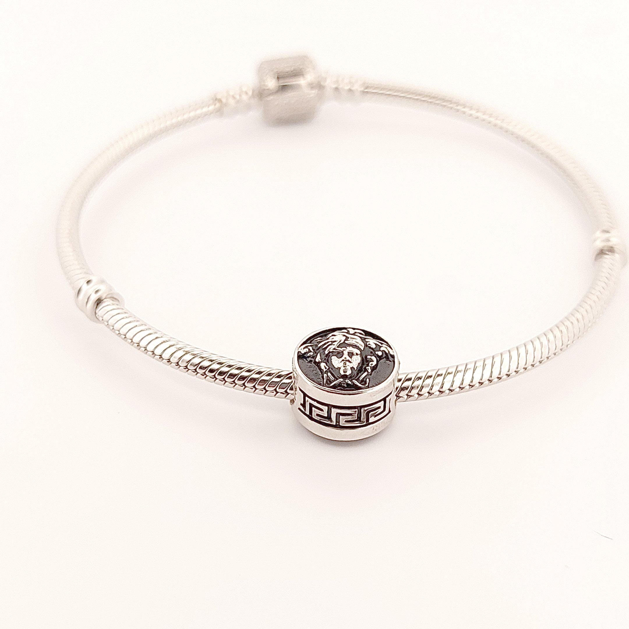 Medusa Silver Charm: Greek Mythology Bead for Pandora Bracelets
