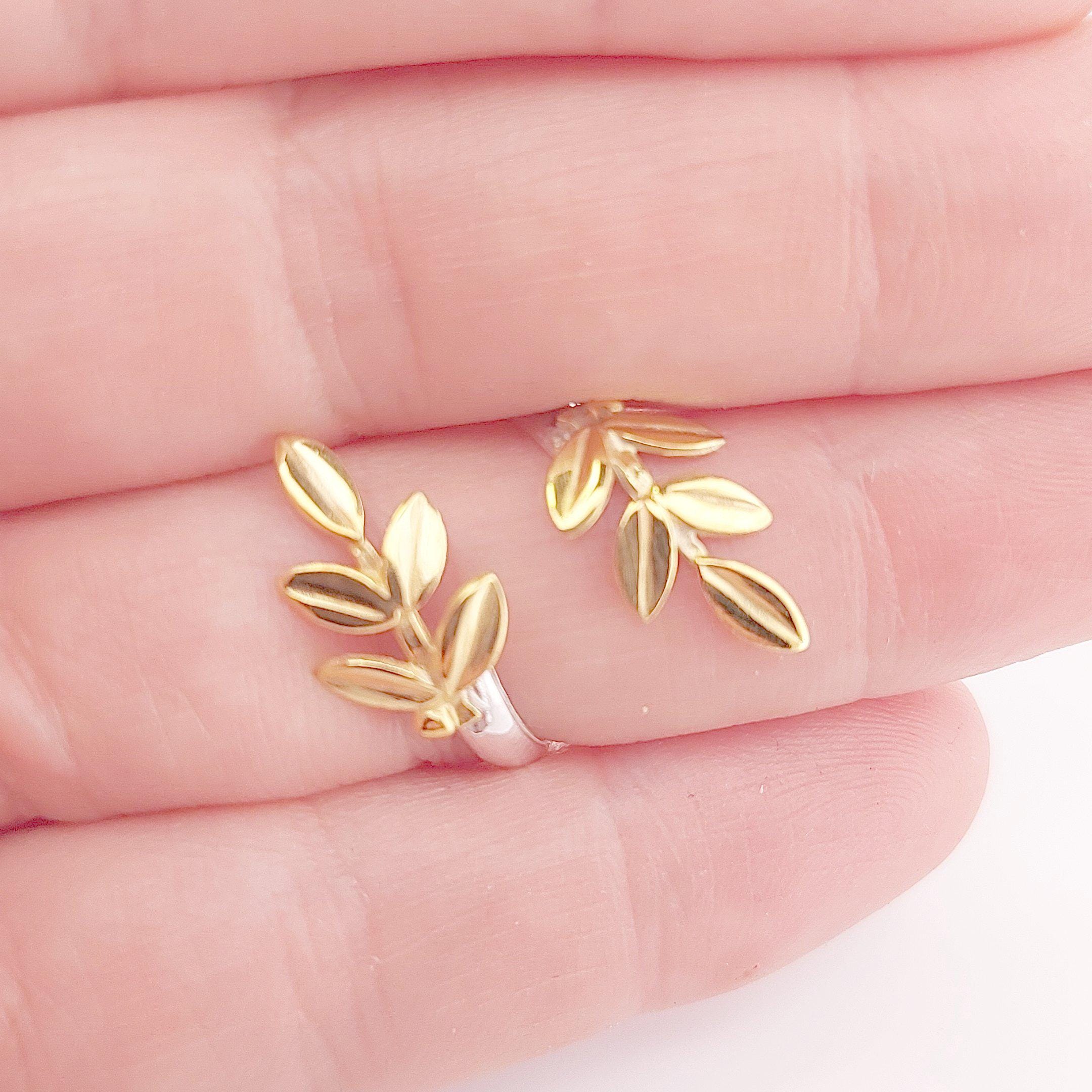 Olive Leaf Ring, Silver Gold Plated, Greek Inspired Statement Ring