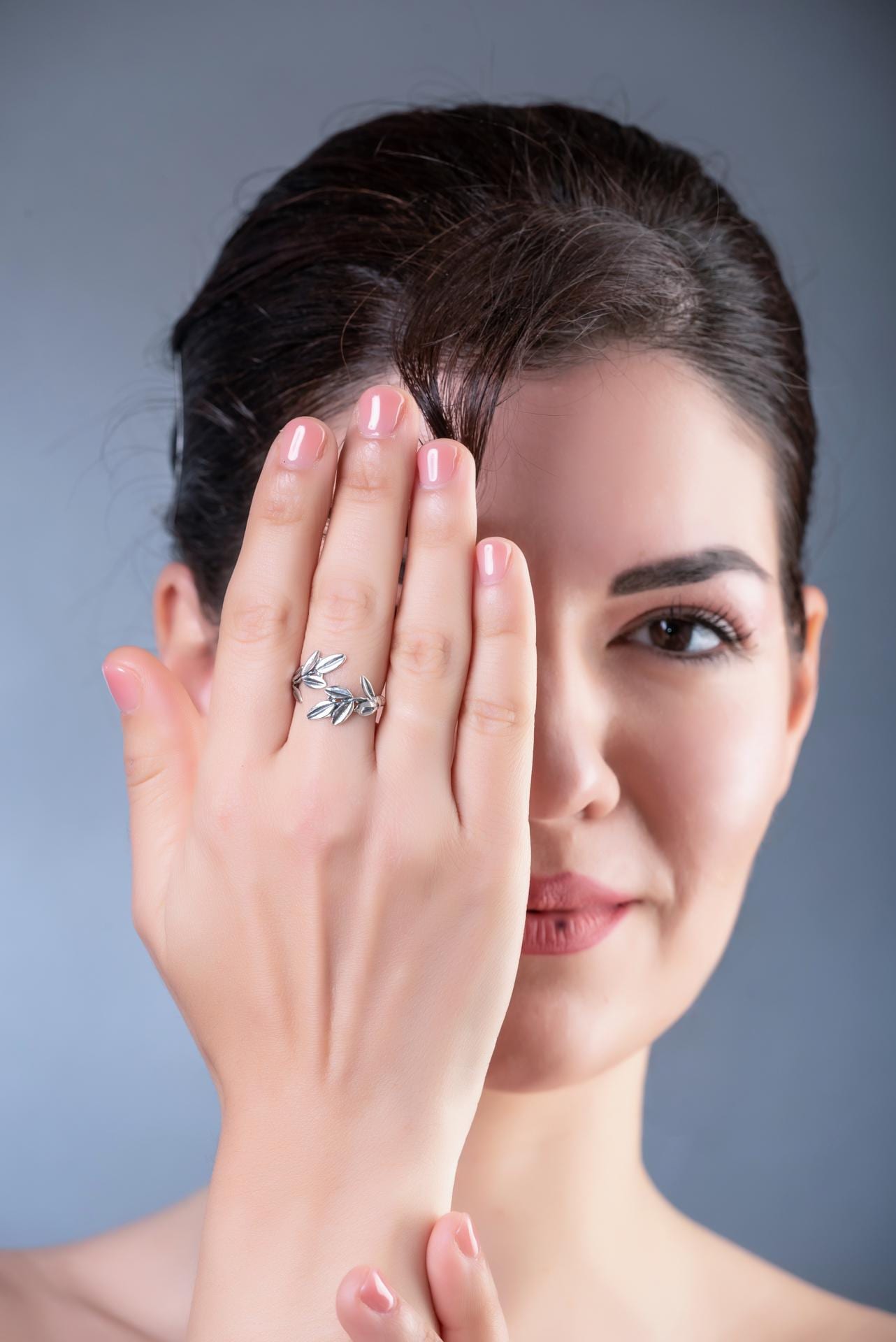 Silver Olive Leaf Ring, Adjustable Ring, Greek Mythology Design, Ancient Style