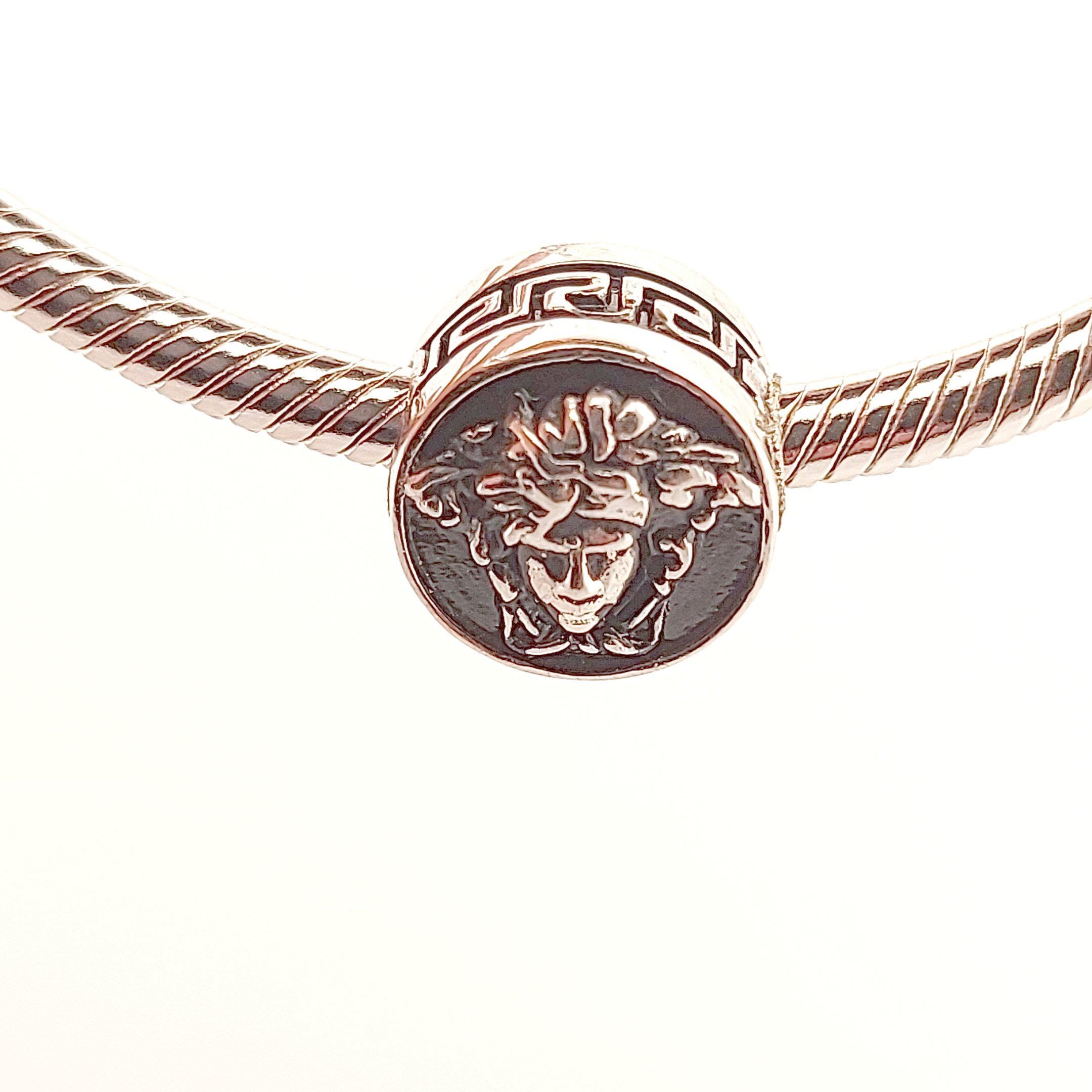 Medusa Silver Charm: Greek Mythology Bead for Pandora Bracelets