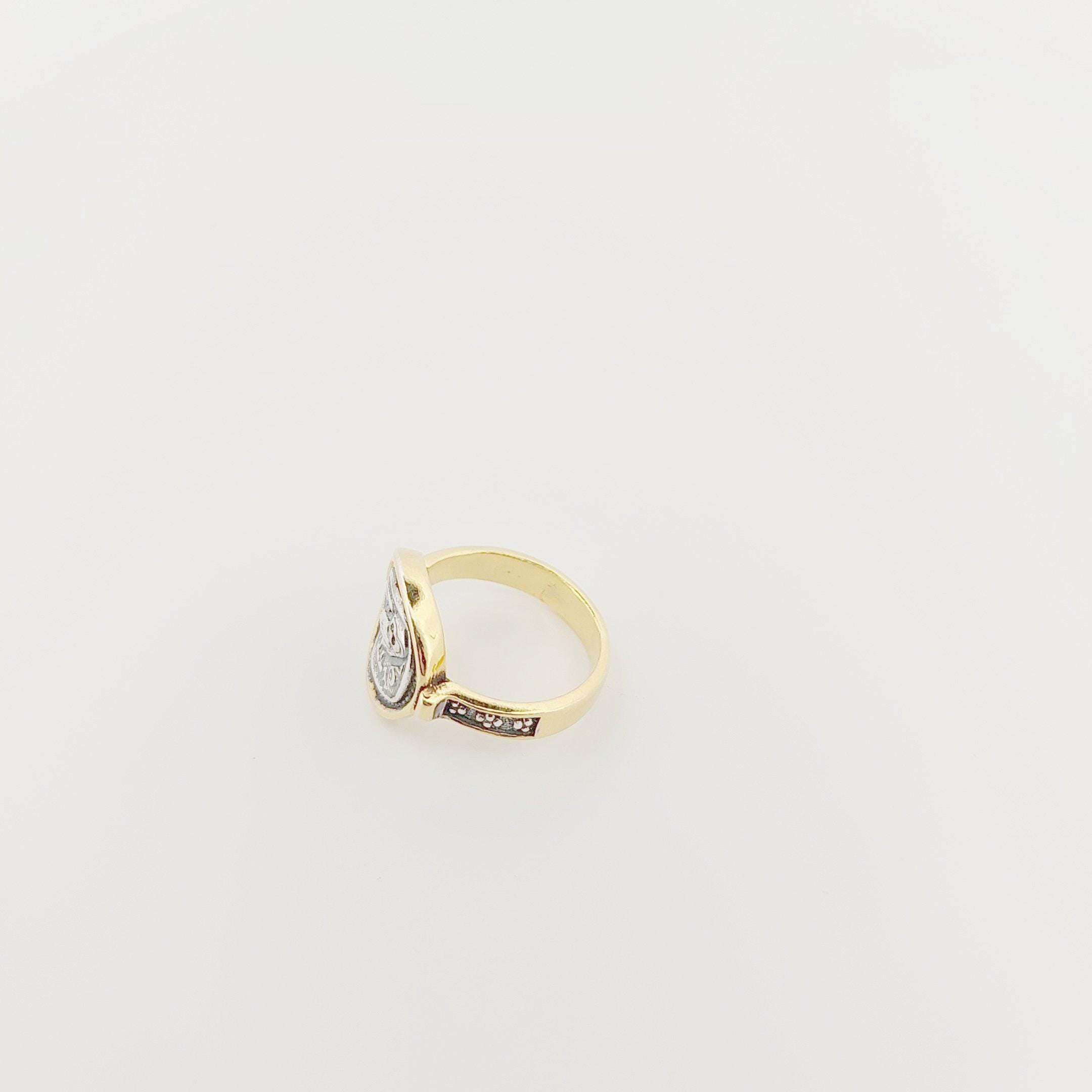 Athena's Owl Ring, Silver Gold Plated Greek Ancient Design Statement Ring