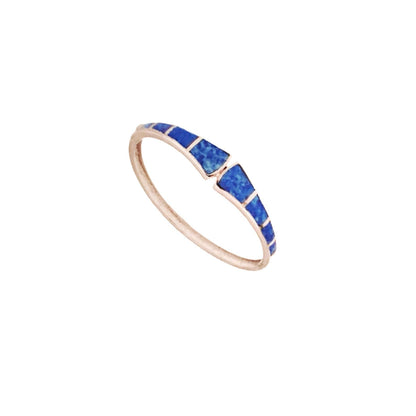 Blue Opal Bracelet, Silver Bangle, Inspired by Greek Colors
