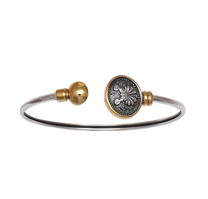 Gold Plated Sterling Silver Antefix Bracelet: Greek Architecture Design